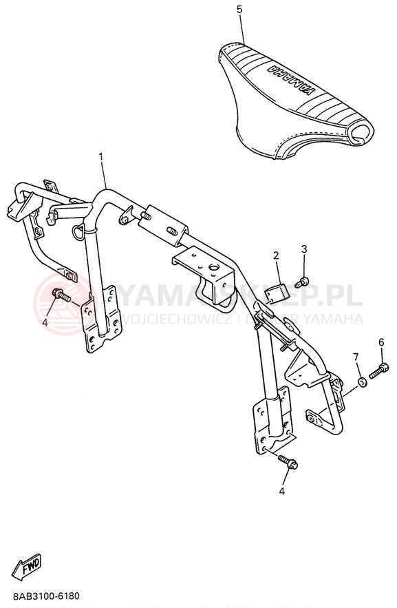Schemat "STEERING GATE" do Yamaha VMAX 500 VX500W