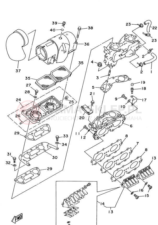 Schemat "Wtrysk paliwa" do Yamaha WAVE RUNNER XL700 XL700X