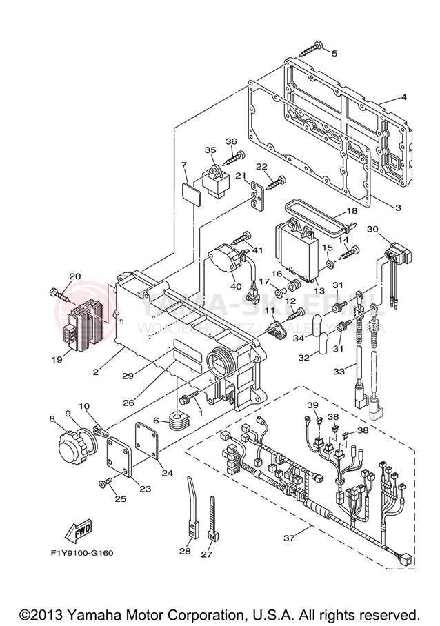 Schemat "układ elektryczny" do Yamaha FX1000G