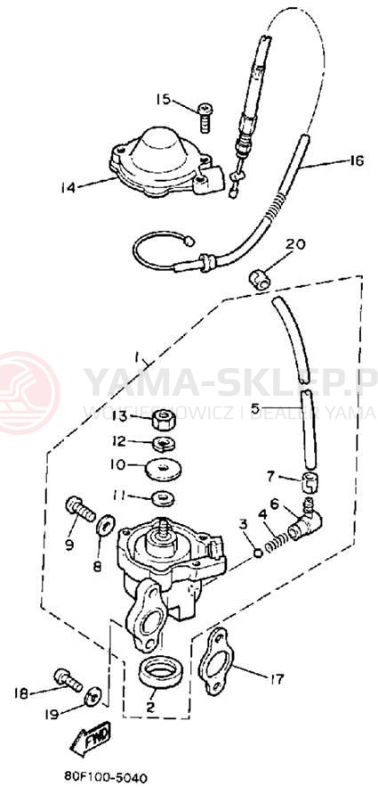 Schemat "Pompa olejowa" do Yamaha INVITER CF300L