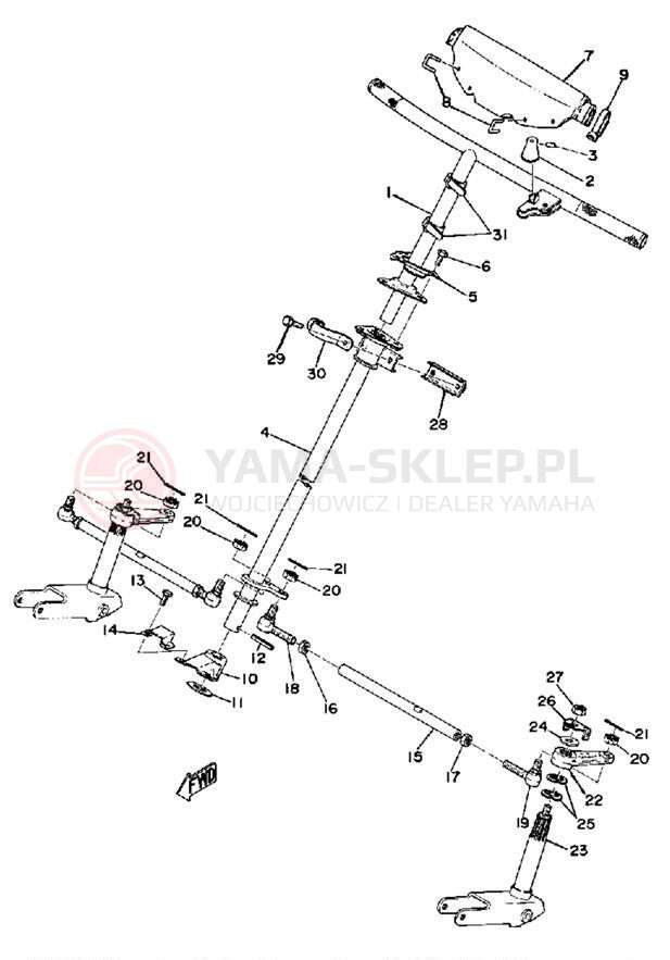 Schemat "Półki zawieszenia" do Yamaha GPX338G/GPX433G