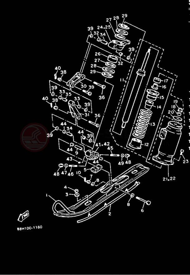 Schemat "płozy" do Yamaha PHAZER II PZ480R