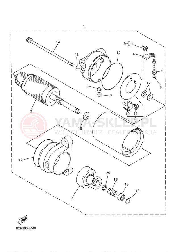 Schemat "rozrusznik" do Yamaha SX VIPER ER SXV70ERJ
