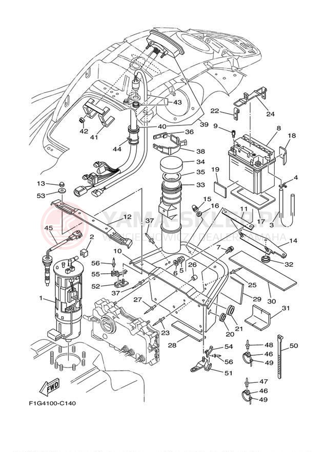 Schemat "układ elektryczny" do Yamaha GP1300R GP1300CC/GP1300C