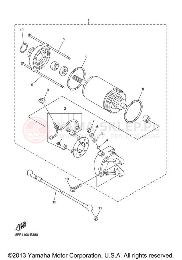 Schemat "rozrusznik" do Yamaha APEX RTX RX10RTRXB