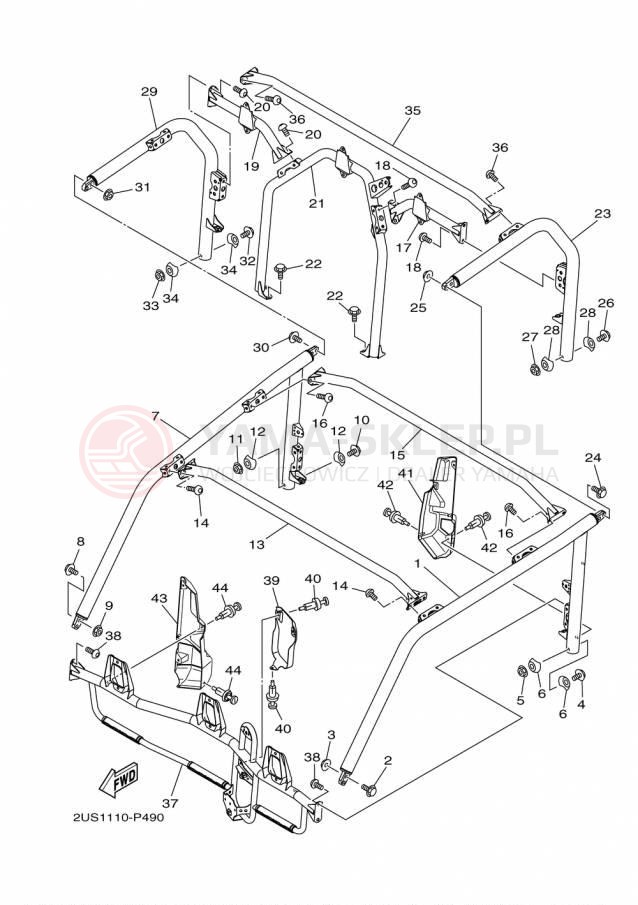 Schemat "GUARD" do Yamaha VIKING VI YXC700DFR/YXC700DFG