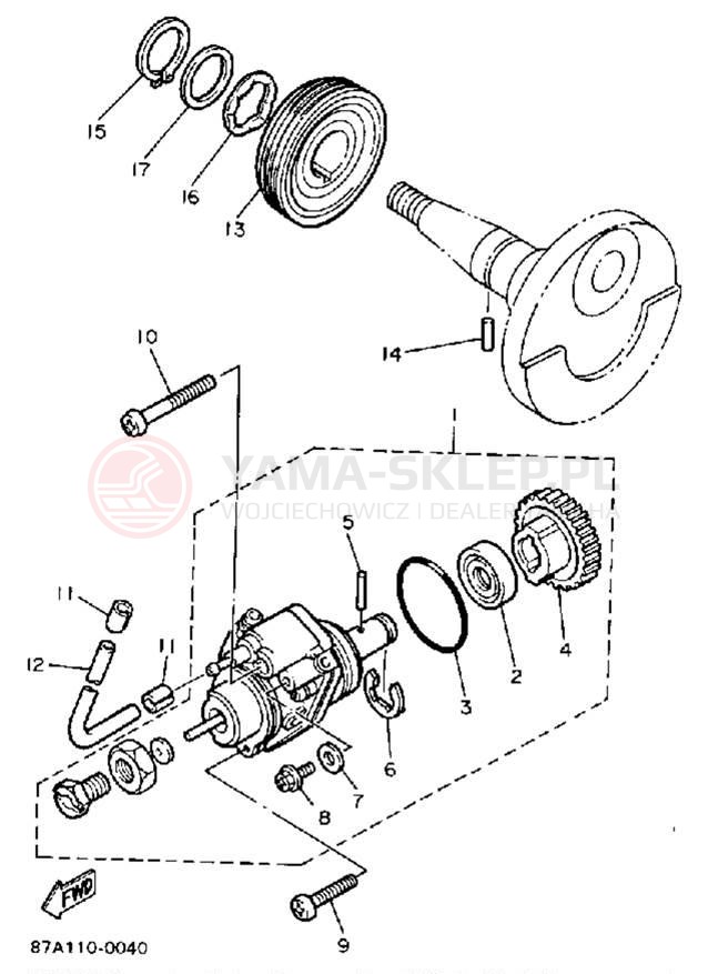 Schemat "Pompa olejowa" do Yamaha SNOSPORT SV125R