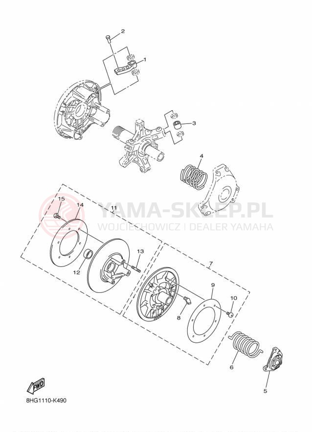Schemat "DRIVE SETTING" do Yamaha RS VENTURE GT RST90PGTFB