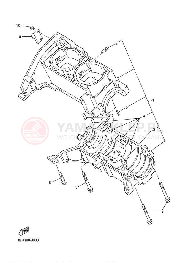 Schemat "Obudowa silnika" do Yamaha VENTURE XL