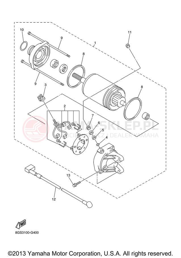 Schemat "rozrusznik" do Yamaha RS VENTURE RST90XR/RST90GTXS