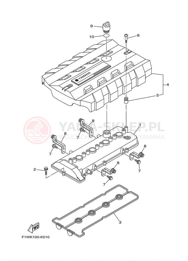Schemat "cylinder" do Yamaha WAVERUNNER FZS GX1800AL