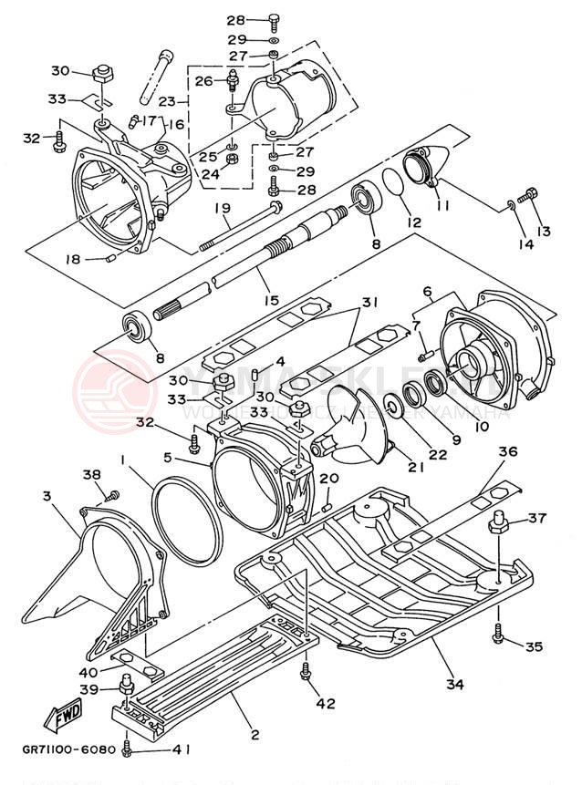 Schemat "JET UNIT" do Yamaha WAVE BLASTER WB700AU