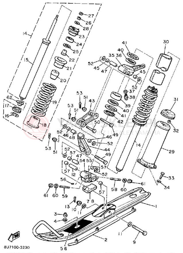 Schemat "płozy" do Yamaha SRV SR540G