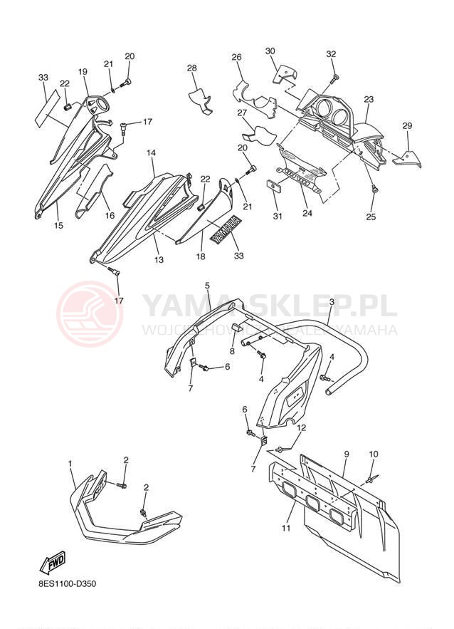 Schemat "zderzak" do Yamaha VECTOR ER RS90RL/RS90NRL