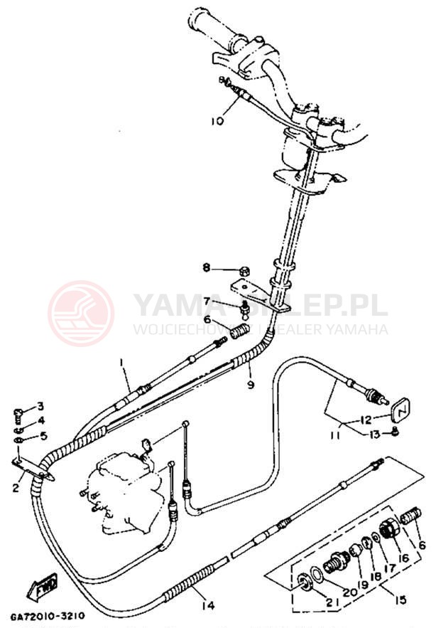 Schemat "Układ chlodzenia" do Yamaha WAVE BLASTER WB700S