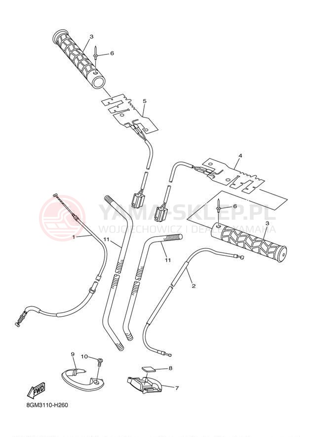 Schemat "Układ chlodzenia" do Yamaha RS VECTOR_GT RS90RYW/RS90GTYB