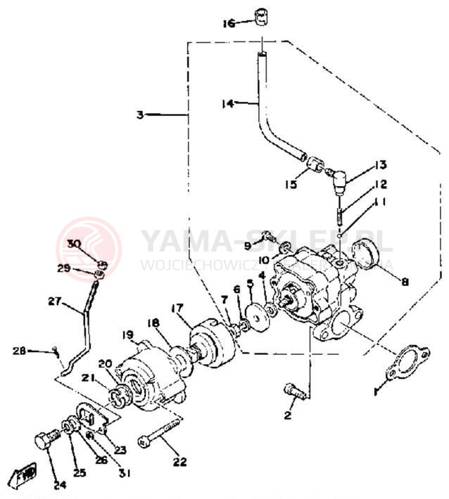 Schemat "Pompa oleju" do Yamaha ET250D
