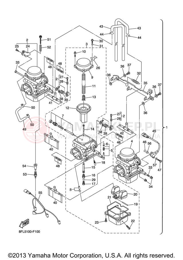 Schemat "Gaźnik" do Yamaha RS VIKING PROFESSIONAL VK10XR