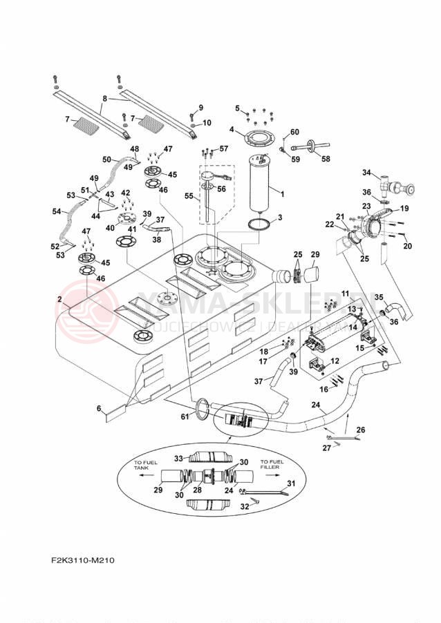 Schemat "zbiornik paliwa" do Yamaha 212X XAT1800AP/XAT1800BP