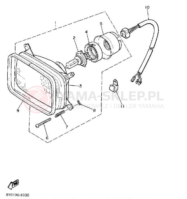 Schemat "Lampa przód" do Yamaha SRV SR540J