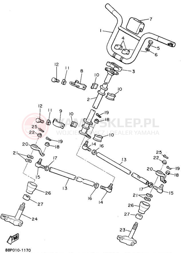 Schemat "Półki zawieszenia" do Yamaha BRAVO LT BR250TV