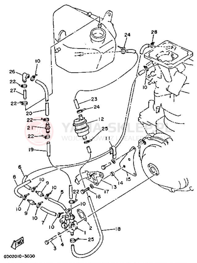 Schemat "Pompa olejowa" do Yamaha WAVE RUNNER PRO VXR WRB700R