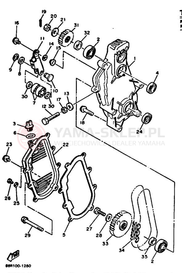Schemat "Układ napędowy" do Yamaha EXCITER II EX570R