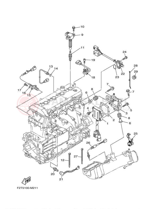 Schemat "układ elektryczny" do Yamaha FX CRUISER HO FB1800AN