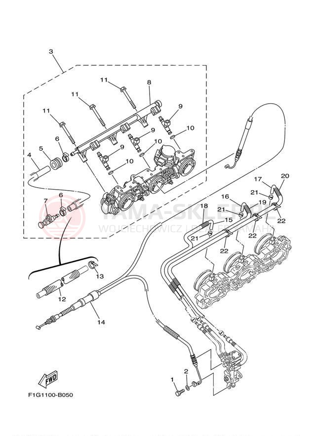 Schemat "Pompa wtryskowa" do Yamaha GP1300-F