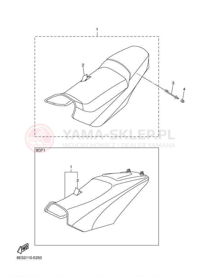 Schemat "siedzenie" do Yamaha NYTRO RS90NL/RS90L