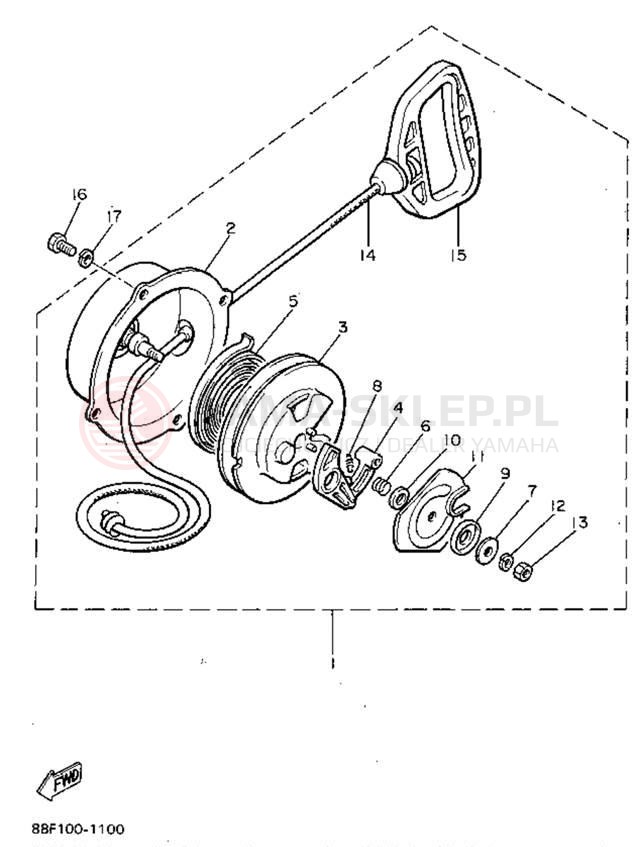 Schemat "rozrusznik" do Yamaha VENTURE XL VT480V