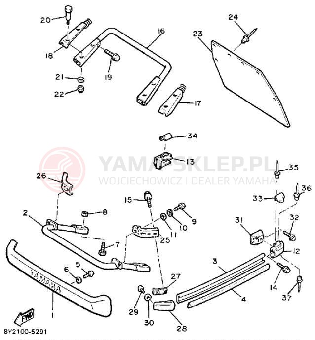 Schemat "zderzak" do Yamaha ENTICER 340 ET340K