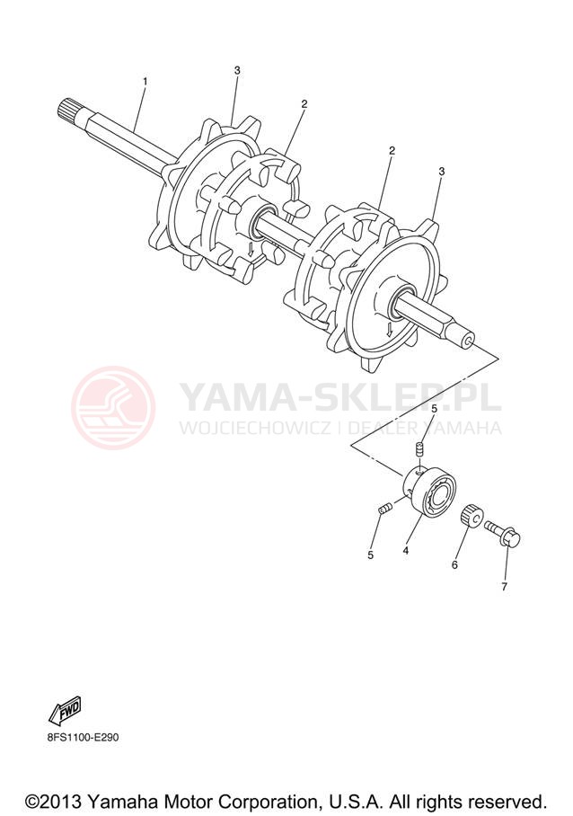 Schemat "Układ napędowy" do Yamaha APEX MTX RX10MTXL