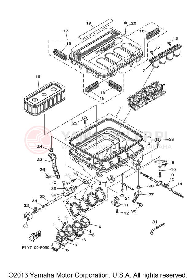 Schemat "Wtrysk paliwa" do Yamaha FX1000AG