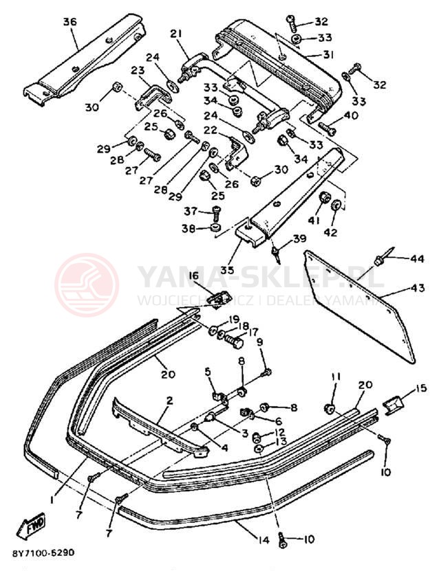Schemat "zderzak" do Yamaha XL-V XL540J