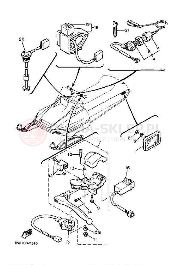 Schemat "układ elektryczny" do Yamaha SS440 SS440H