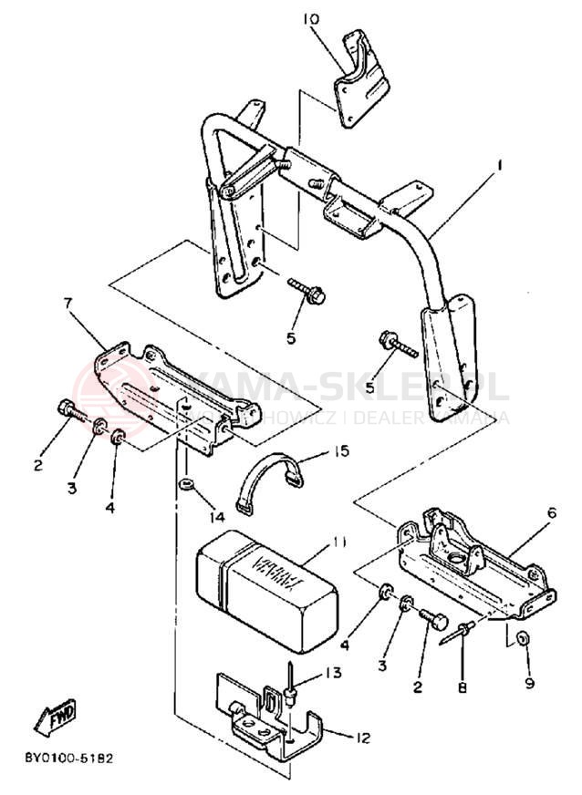 Schemat "STEERING GATE" do Yamaha SRV SR540N