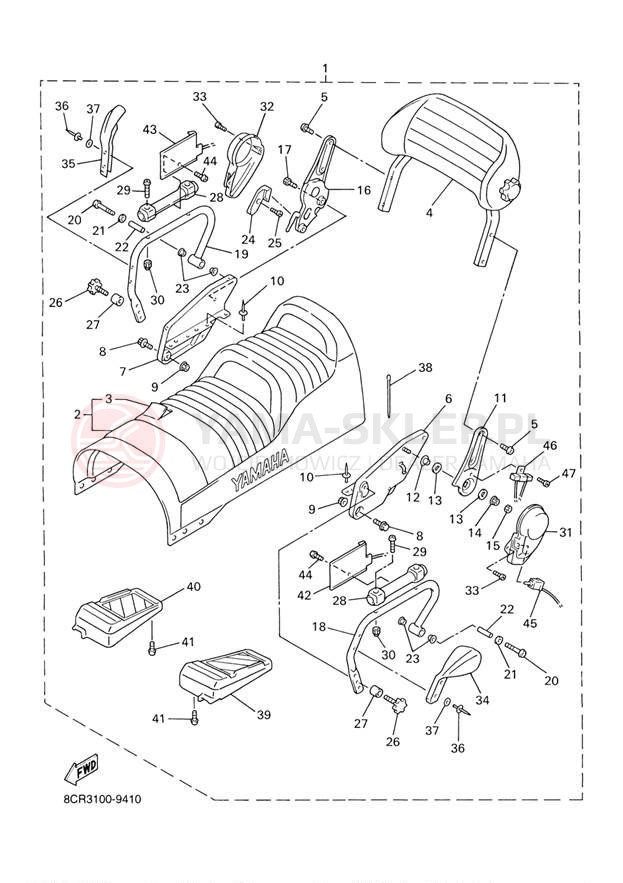 Schemat "siedzenie" do Yamaha PHAZER 500 PZ500F