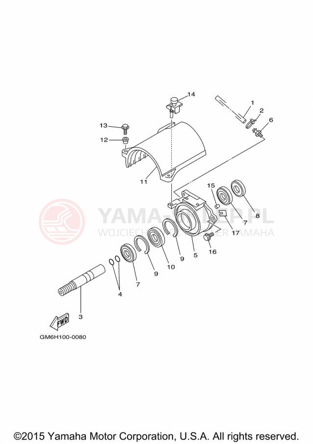 Schemat "JET UNIT" do Yamaha WAVERUNNER SUPER JET SJ700BP