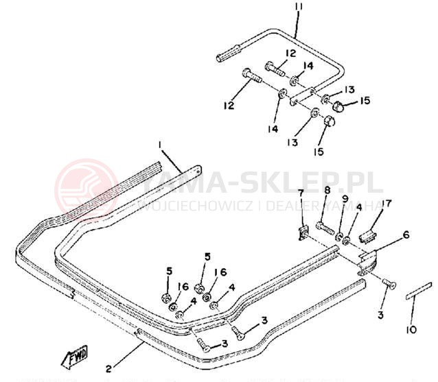 Schemat "zderzak" do Yamaha ET340C