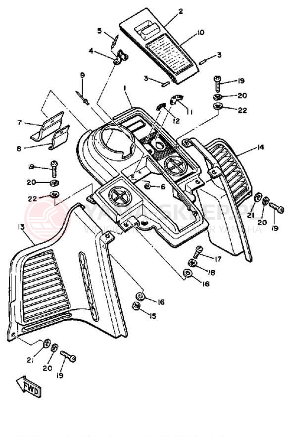 Schemat "INSTRUMENT PANEL" do Yamaha SR540F