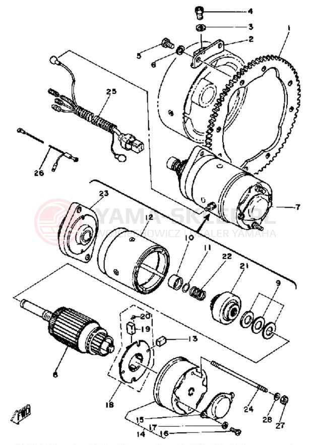 Schemat "rozrusznik" do Yamaha EC540C