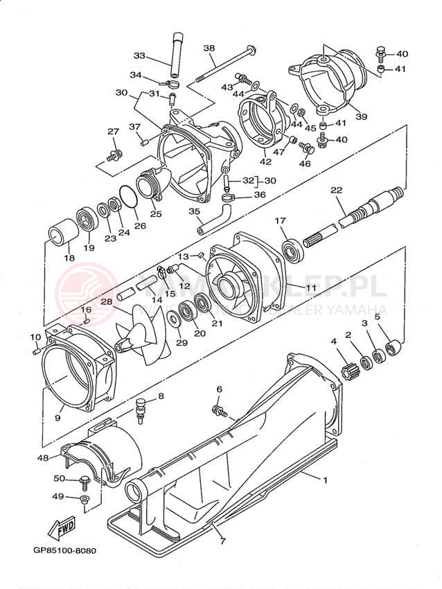 Schemat "JET UNIT" do Yamaha WAVE RUNNER GP1200 GP1200W