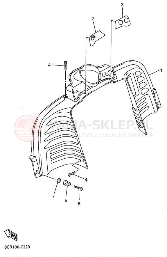 Schemat "INSTRUMENT PANEL" do Yamaha VMAX 600 SX VX600SXA/VX700SXA