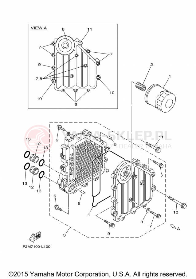 Schemat "Chłodnica oleju" do Yamaha FX CRUISER HO FB1800AP