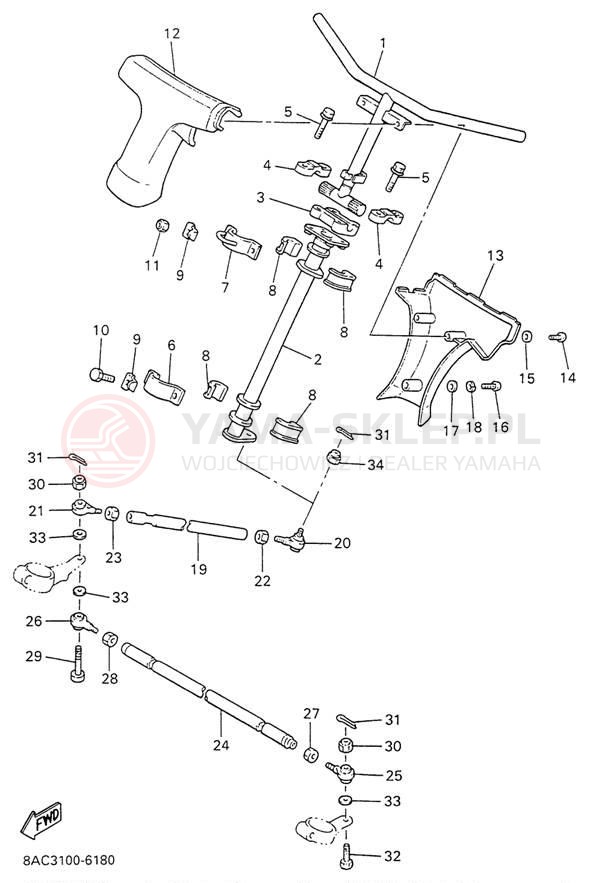 Schemat "Półki zawieszenia" do Yamaha VK540 II VK540EW