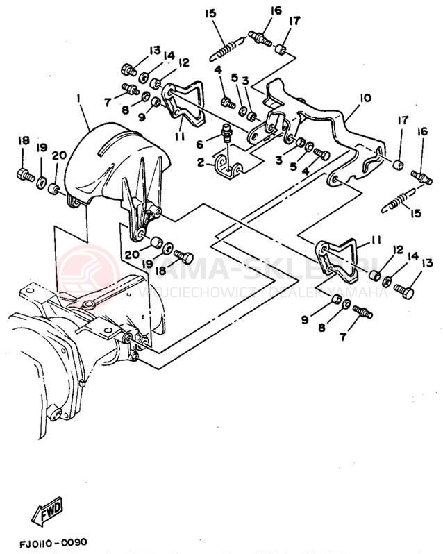 Schemat "JET UNIT" do Yamaha WAVE RUNNER III WRA650P