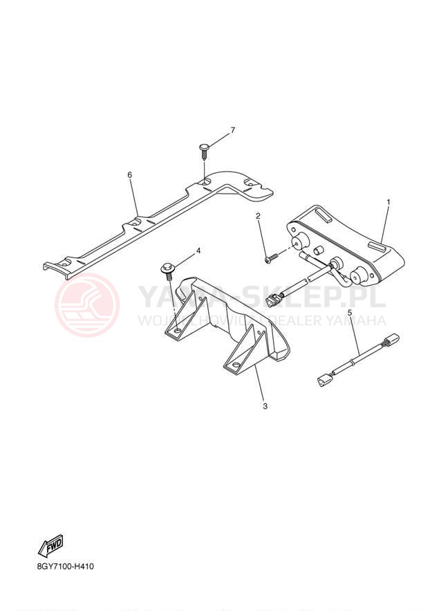 Schemat "lampa tył" do Yamaha APEX MTX RX10MTYL/RX10MTYB