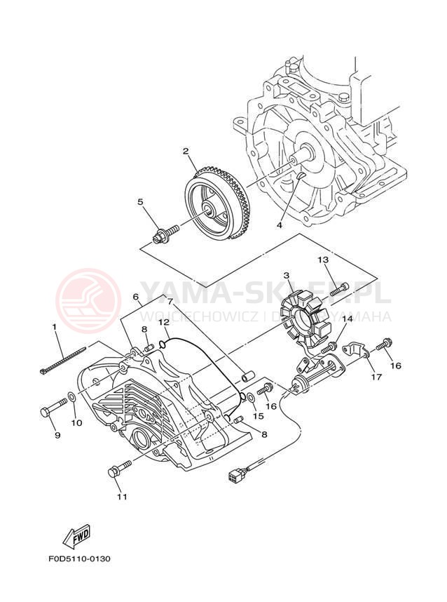 Schemat "prądnica" do Yamaha GP1200 GP1200AY