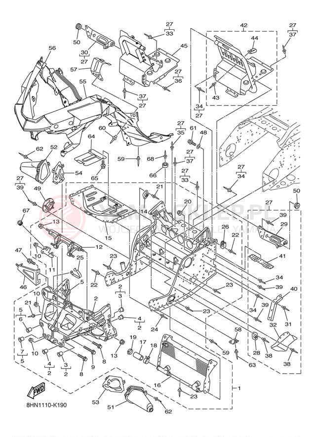 Schemat "rama" do Yamaha APEX XTX RX10PXTAL/RX10PXTAR